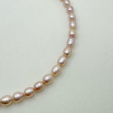 Champagne color Seedless Pearl Freshwater Seedless Pearl Necklace (6-8mm)-AFSN006